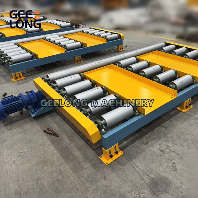 Băng tải con lăn chạy bằng điện hạng nặng để sản xuất ván ép