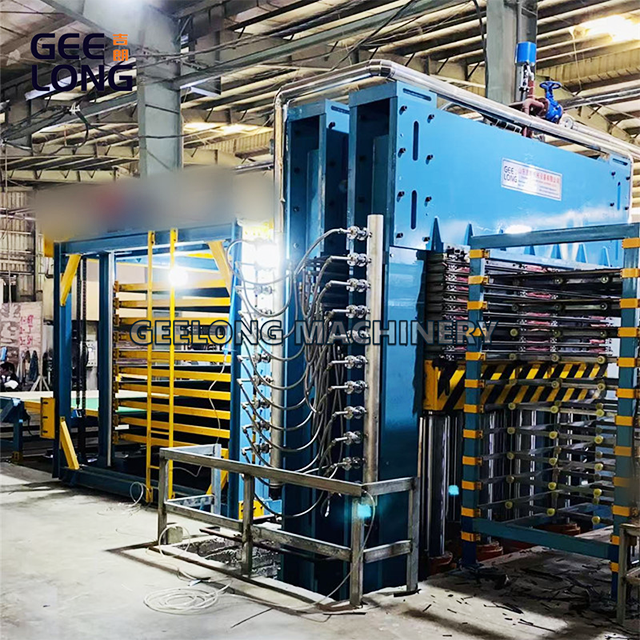 Máy ép nóng ván ép mặt phim nặng khung đôi