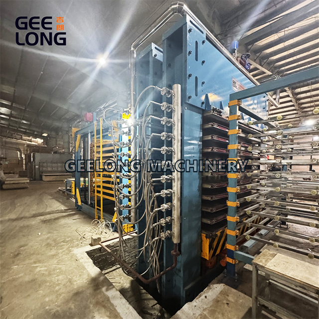 Máy ép nóng ván ép mặt phim nặng khung đôi