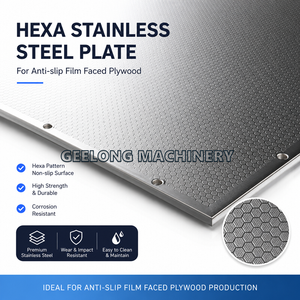 Tấm ép thép không gỉ chống trượt Hexa để ép gỗ dán